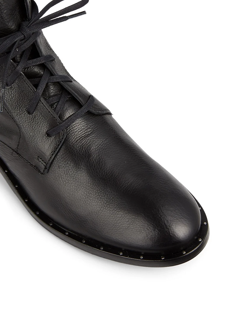Alanis Leather Combat Boots