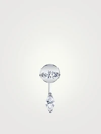 18K White Gold Marquis Diamond Orbit Earring
