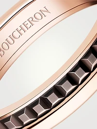 Quatre Classique Rose Gold Wedding Band With Brown PVD