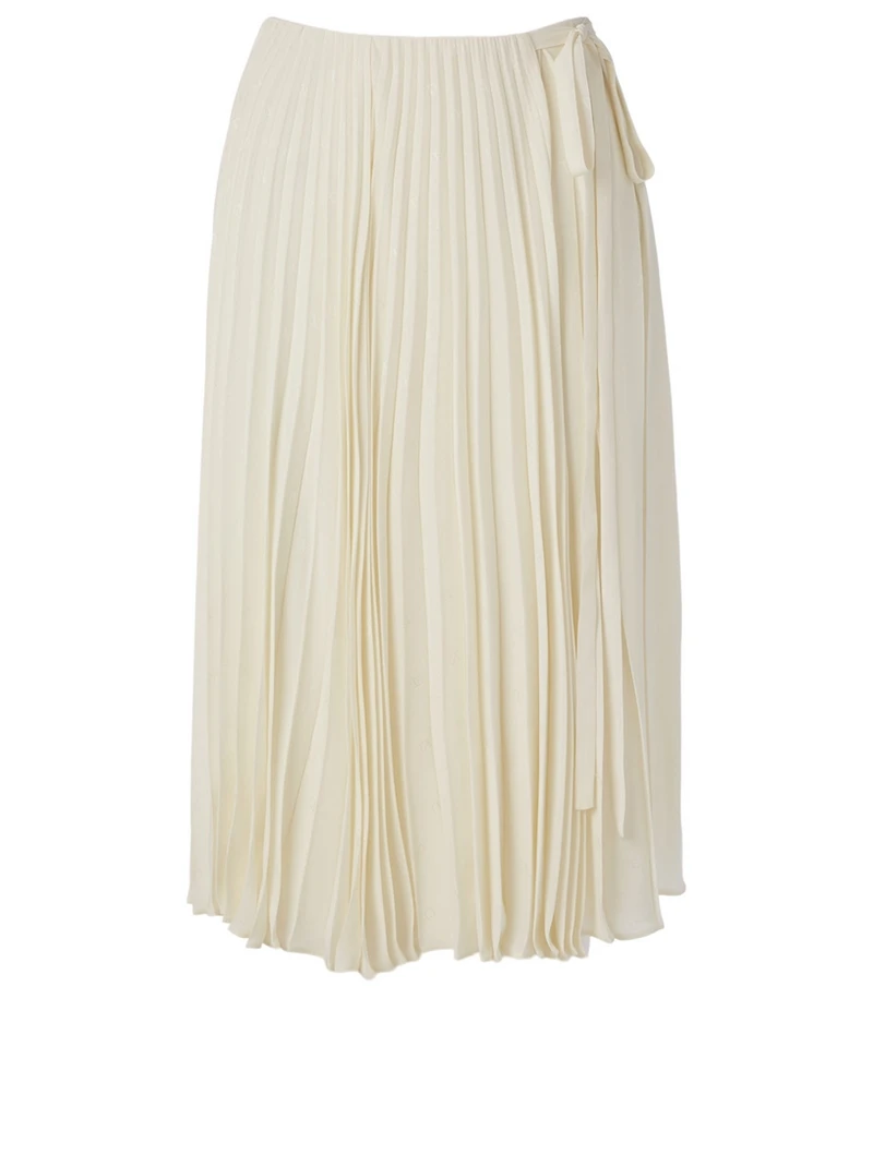 Silk Pleated Skirt