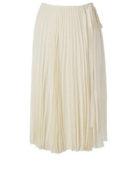 Silk Pleated Skirt