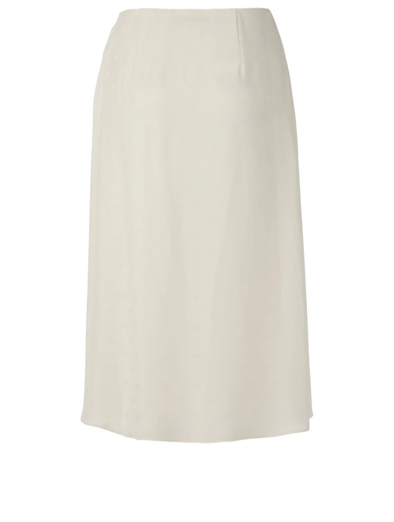 Silk Pleated Skirt