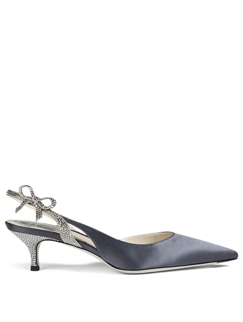 Fiocchina 50 Satin Slingback Pumps