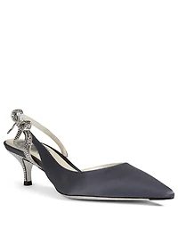 Fiocchina 50 Satin Slingback Pumps