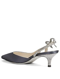 Fiocchina 50 Satin Slingback Pumps