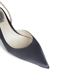 Fiocchina 50 Satin Slingback Pumps