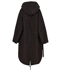 Padded Fishtail Parka With Detachable Bag