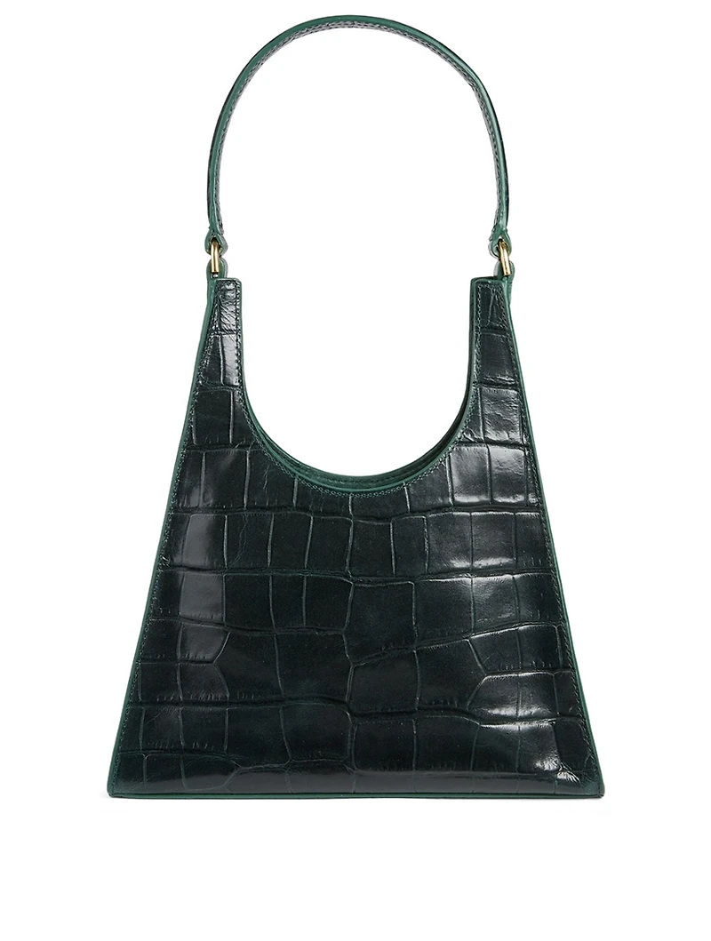 Small Rey Croc-Embossed Leather Bag