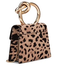 Small Brigitte Calf Hair Bag In Jaguar Print