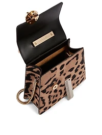Small Brigitte Calf Hair Bag In Jaguar Print