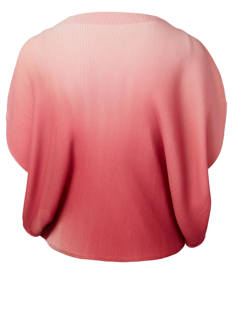 Micro Pleat Roundneck Top