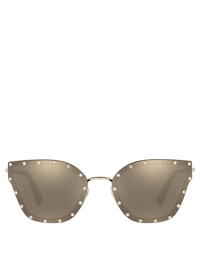 Crystal Studded Cat Eye Sunglasses