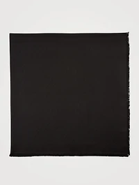 Silk And Wool Jacquard Monogram Scarf