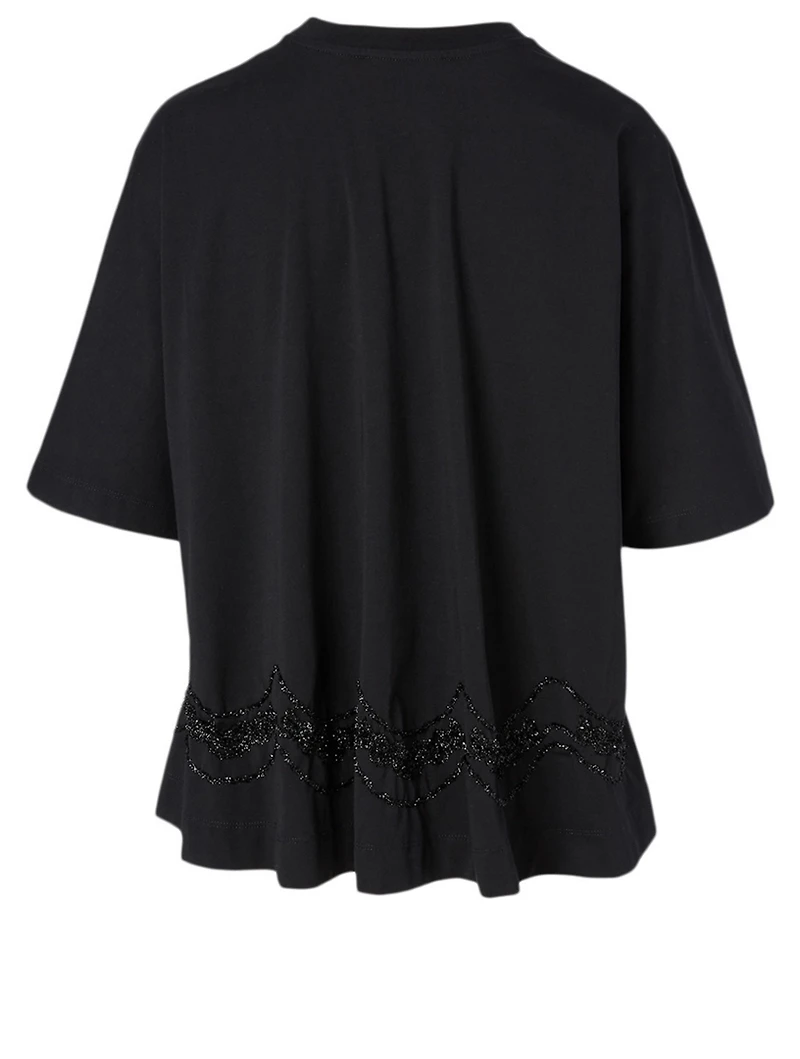 Cotton Beaded T-Shirt