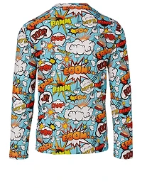 Cotton Long-Sleeve T-Shirt Comic Print