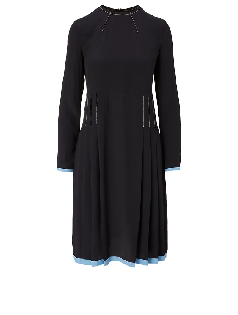 Silk-Blend Midi Dress