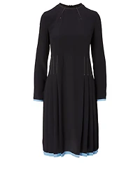 Silk-Blend Midi Dress