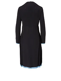 Silk-Blend Midi Dress