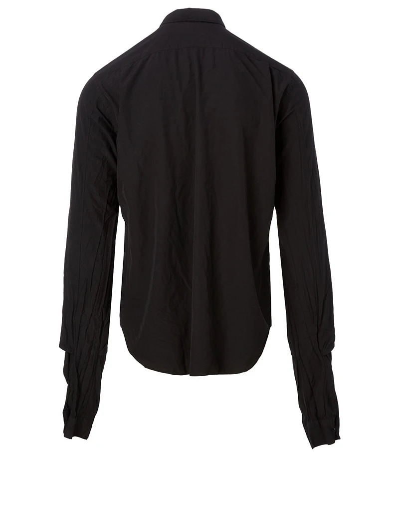 Long-Sleeve Slit Cuff Shirt