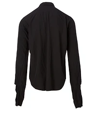 Long-Sleeve Slit Cuff Shirt