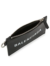 Leather Card Case On Keyring