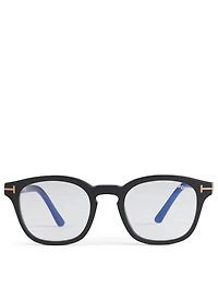 Square Optical Glasses with Blue Block Lenses And Magnetic Clips