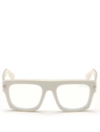 Square Optical Glasses With Blue Block Lenses