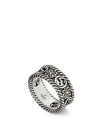 Interlocking G Silver Ring