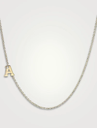 Customizable Love Letter 14K Gold A Necklace With Diamond