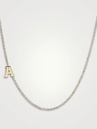 Customizable Love Letter 14K Gold A Necklace With Diamond