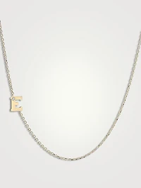 Love Letter Customizable 14K Gold Single Diamond Necklace