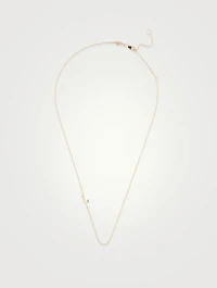 Love Letter 14K Gold L Initial Single Diamond Necklace