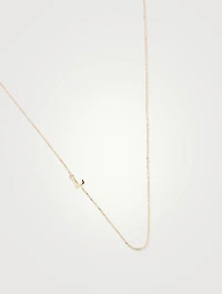 Love Letter 14K Gold L Initial Single Diamond Necklace