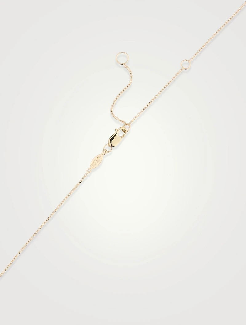 Love Letter 14K Gold L Initial Single Diamond Necklace