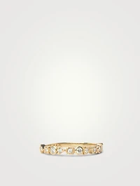 Cléo 14K Gold Geometric Stackable Ring With Diamonds