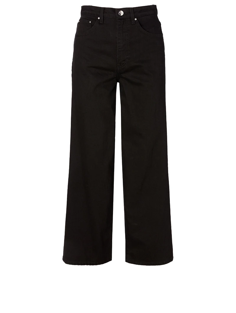 Flair Cotton Wide-Leg Jeans