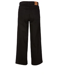 Flair Cotton Wide-Leg Jeans