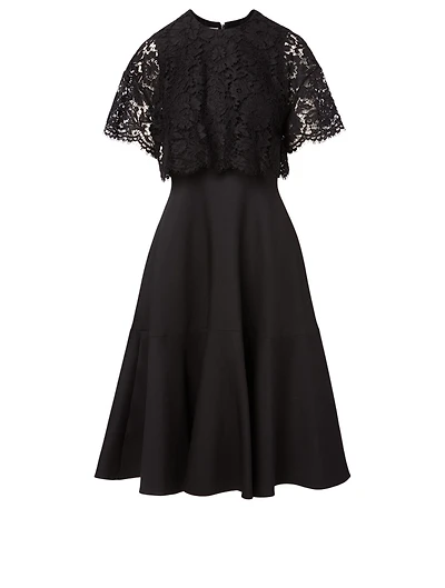 Wool And Silk Cape Dress