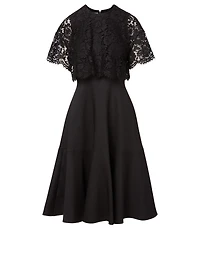 Wool And Silk Cape Dress