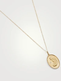 Peacock 10K Gold Diamond Pendant Necklace - 18" Chain