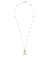 Protea 10K Gold Diamond Pendant Necklace - 18" Chain