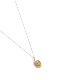 Protea 10K Gold Diamond Pendant Necklace - 18" Chain