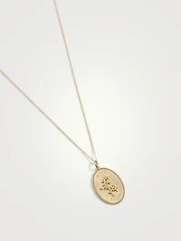 Pomegranate Vine 10K Gold Pendant Necklace