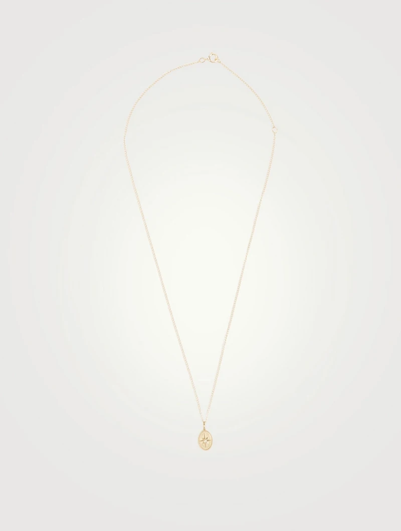 Star 10K Gold Diamond Pendant Necklace
