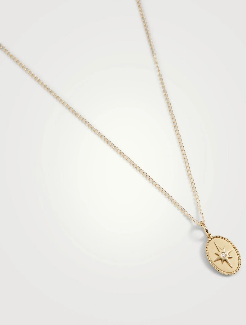 Star 10K Gold Diamond Pendant Necklace