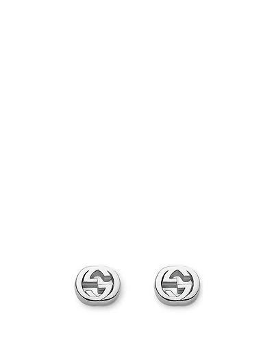 Interlocking G Silver Earrings