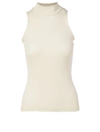 Egyptian Cotton  Mockneck Tank Top