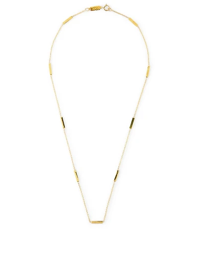 Short Gold Bar Necklace