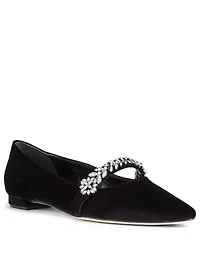 Putini Velvet Mary Jane Ballet Flats