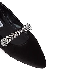Putini Velvet Mary Jane Ballet Flats